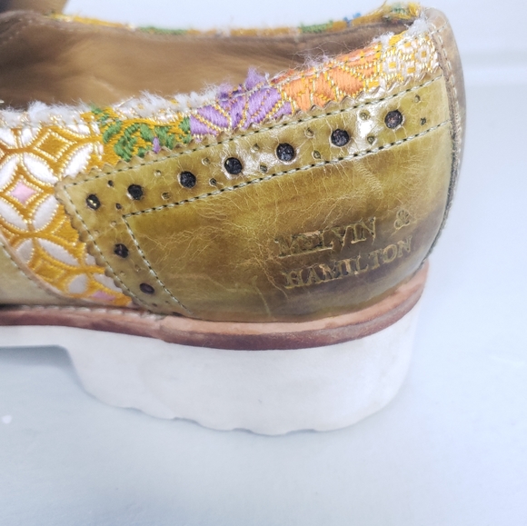 Melvin & Hamilton Amelie Leather Monk Loafers Size 10 - Picture 8 of 15